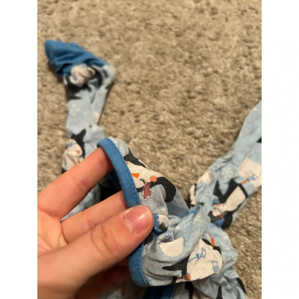 Little Sleepies blue penguins one piece zippy 0/3 months‎ PLAY